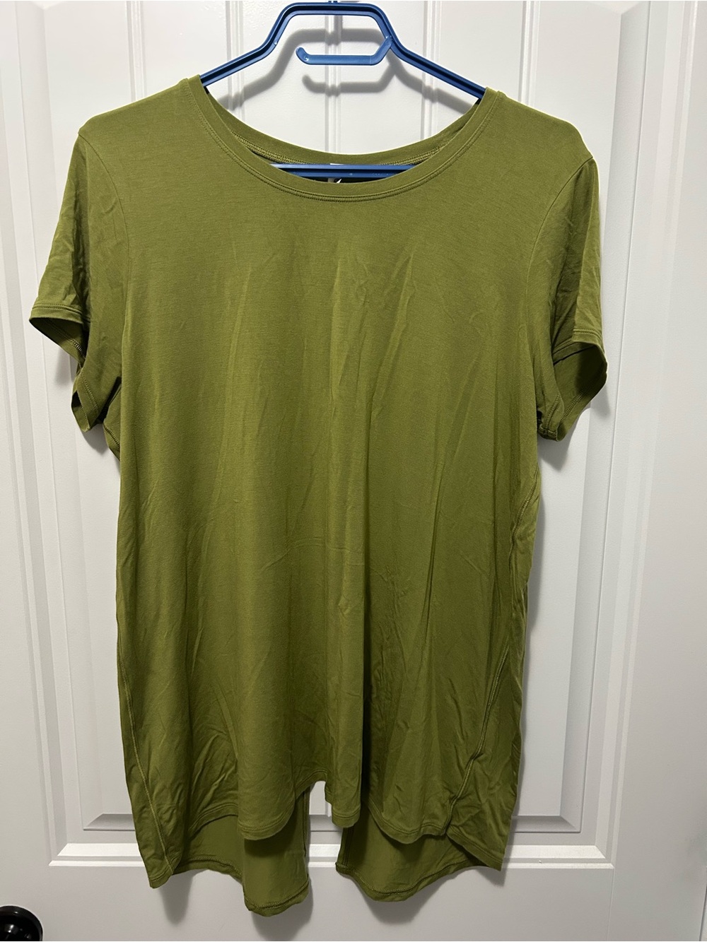 lululemon athletica Open Up Tie Back T-Shirt in Bronze Green